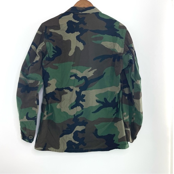 Golden Manufacturing Co Woodland Camo Combat Button Down Coat Size Small Short - Picture 5 of 9